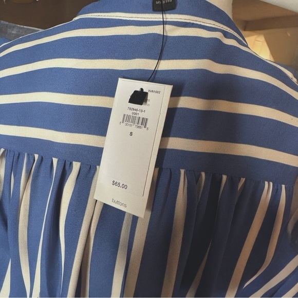 Banana Republic Blue and White Striped Blouse - Picture 5 of 5